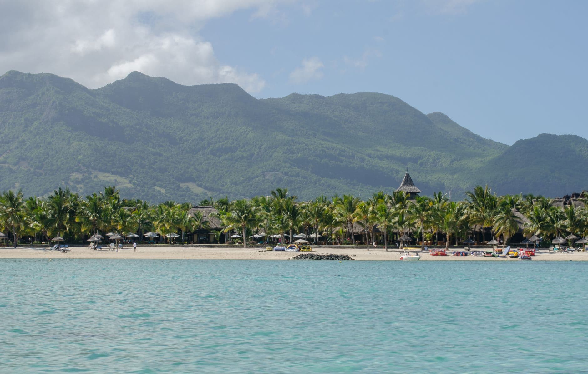 Tropical beach resort vacation