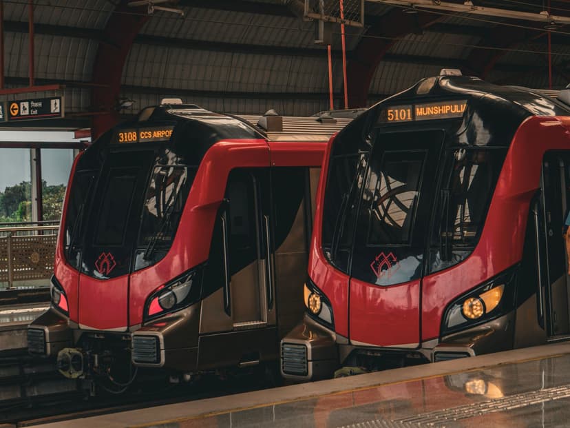 Summer travel airport train